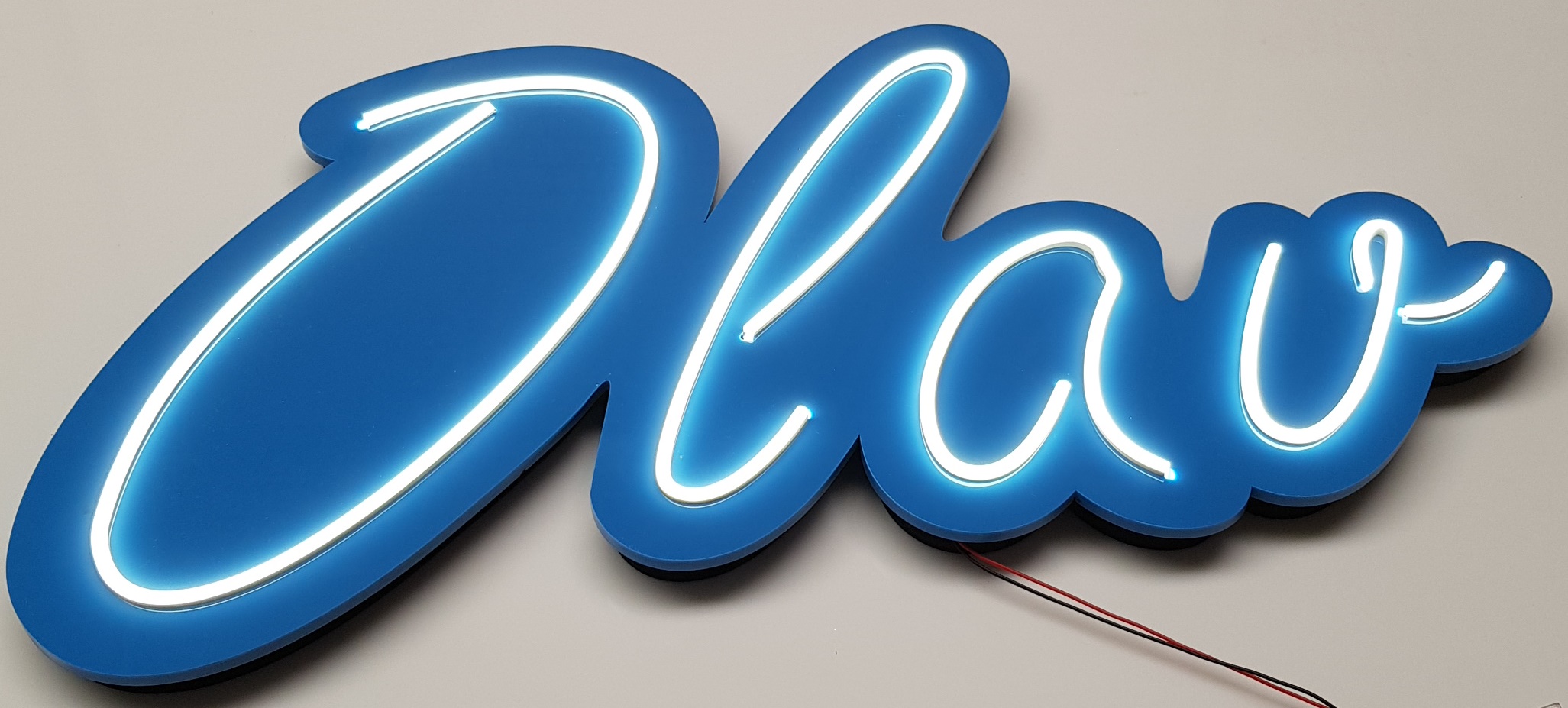 Neonlook licht Olav