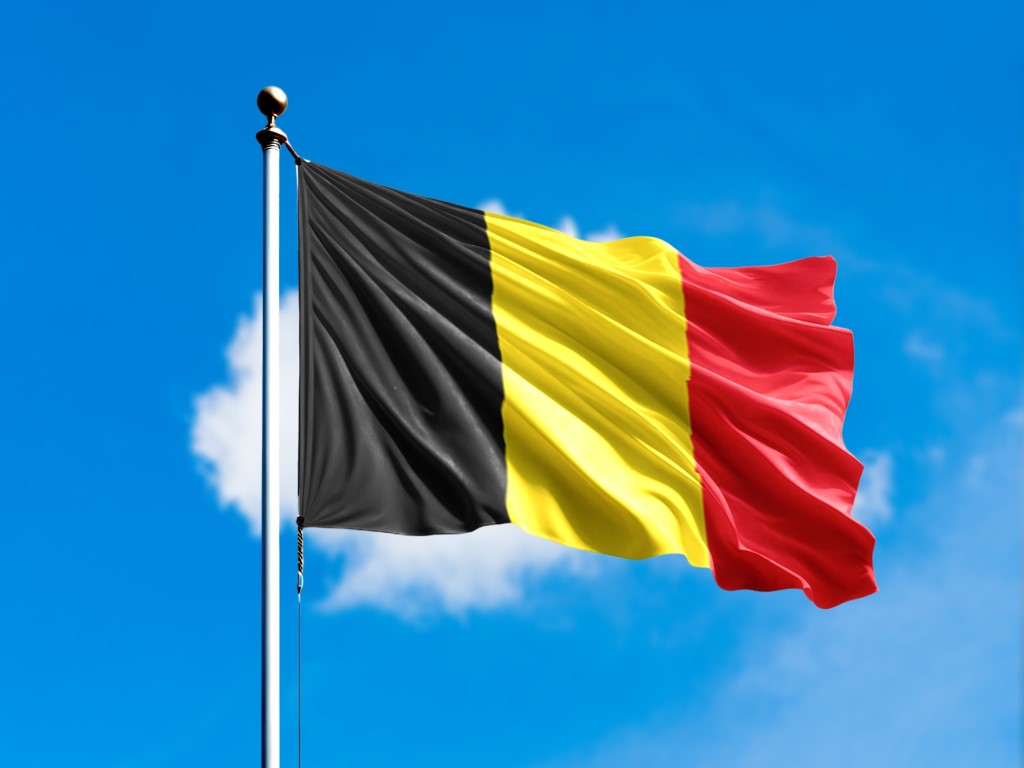 Belgium flag. Lichtreclame