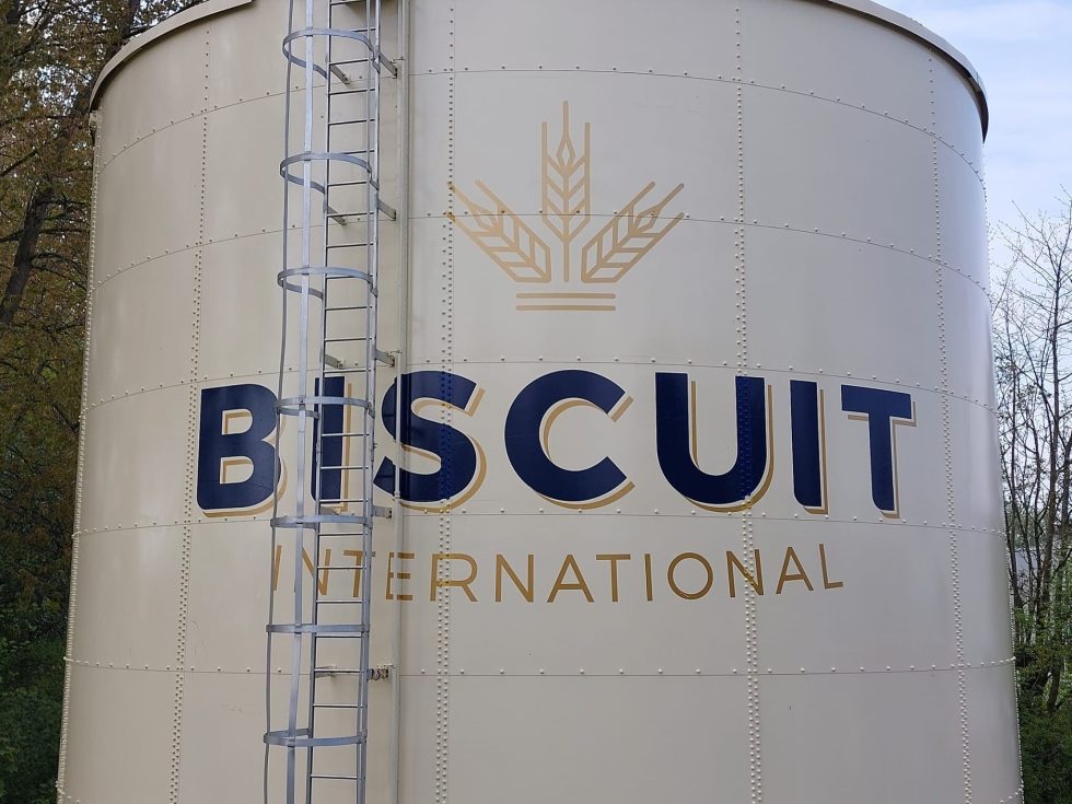 Belettering Silo Biscuit International